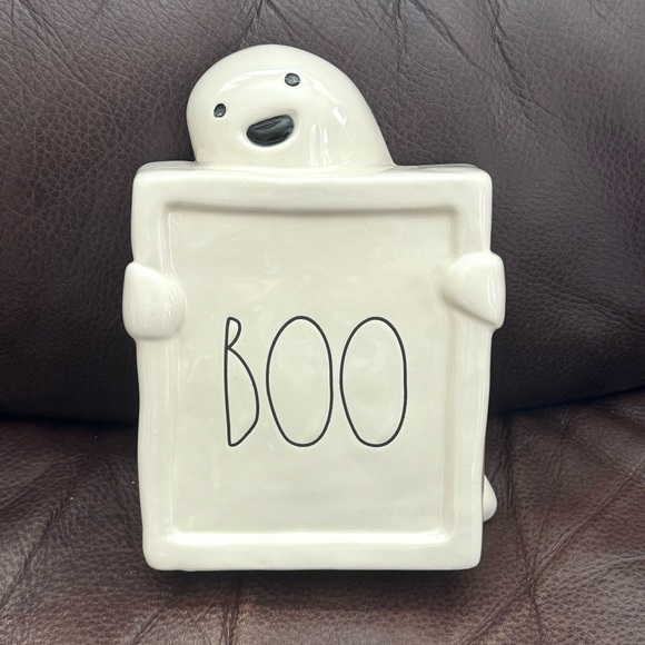 Rae Dunn BOO Ghost Ceramic Halloween Figurine - Picture 1 of 8